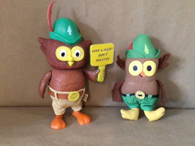Woodsy Owl R Dakin Knickerbocker Give A Hoot! Don’t Pollute Plastic Plush 1970