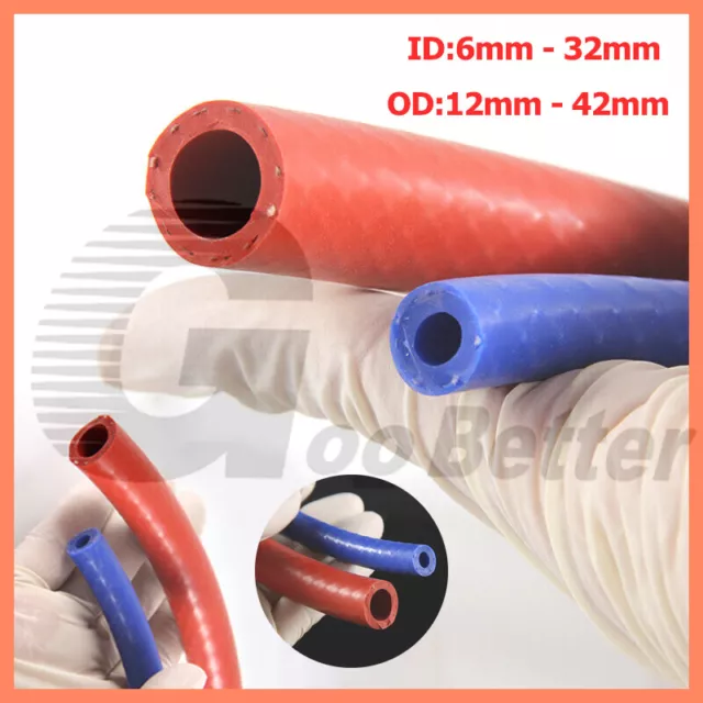 Reinforced Silicone Tubing Braided Tube Air/Water Pipe Hose Heat Resistant 300℃