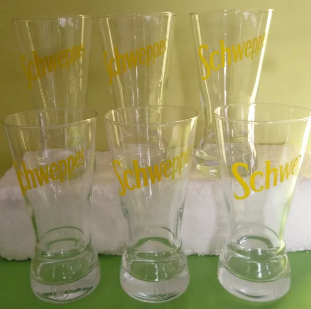 Lot 6 Verres A Eau  Schweppes , Jf12 *