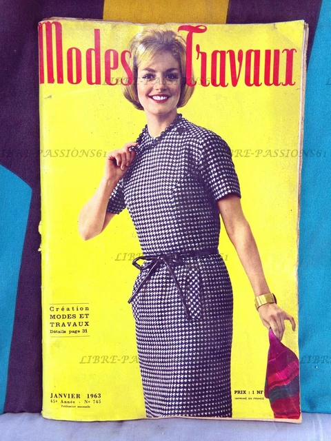 Magazine Modes & Travaux Complet - Août 1955 - État Correct - Collection Vintage