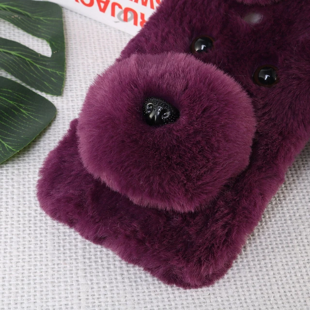 Coque pour téléphone à motifs en peluche douce Mignon Mode Hiver Garder 9