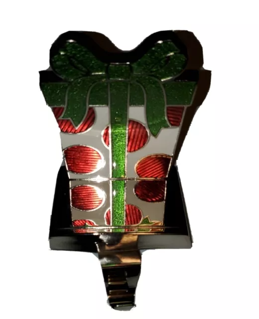 Colgador de Medias Regalo de Navidad Cinta Metal Rojo Blanco Verde Abrigo Decoración