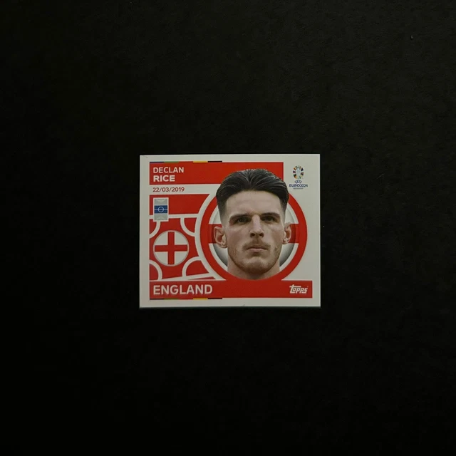 DECLAN RICE-ENGLAND-STICKER-TOPPS-UEFA EURO-GERMANY-2024-N.ENG14-NEW ...