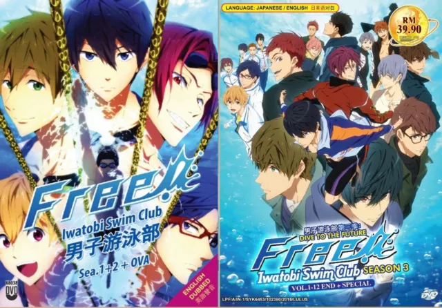 Anime DVD English Dubbed Iwatobi Swim Club Season 1 & 2 OVA for