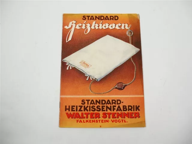 Walter Stenner Falkenstein Vogtland Heizkissen Bandagen Katalog 1930er Jahre