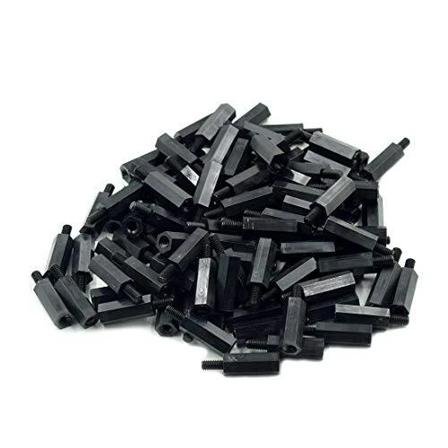 100pcs M3 X 15mm + 6mm Male To Female Thread Nylon Plastic Hexagon Standoff Spac