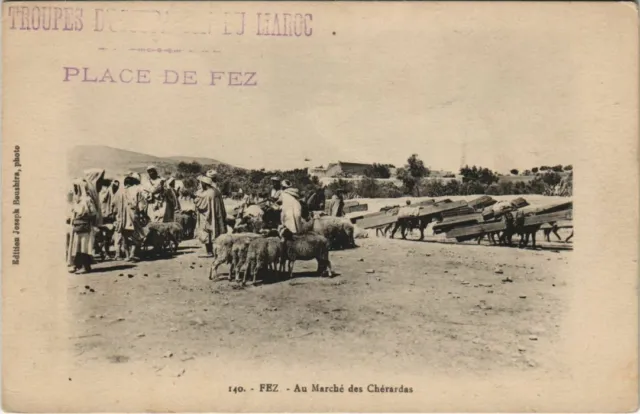 CPA AK MAROC FEZ Au Marche des Cherardas (10231)