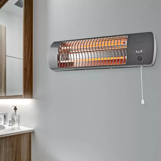 Wandheizung Heizstrahler Badezimmer elektrisch 2 Stufen Wärmestrahler Infrarot