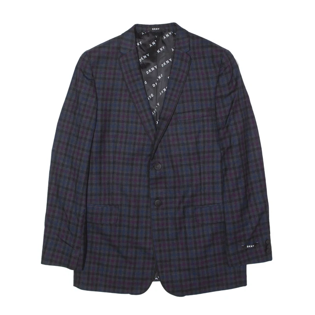 DKNY Blazer Giacca Grigia Check Uomo M
