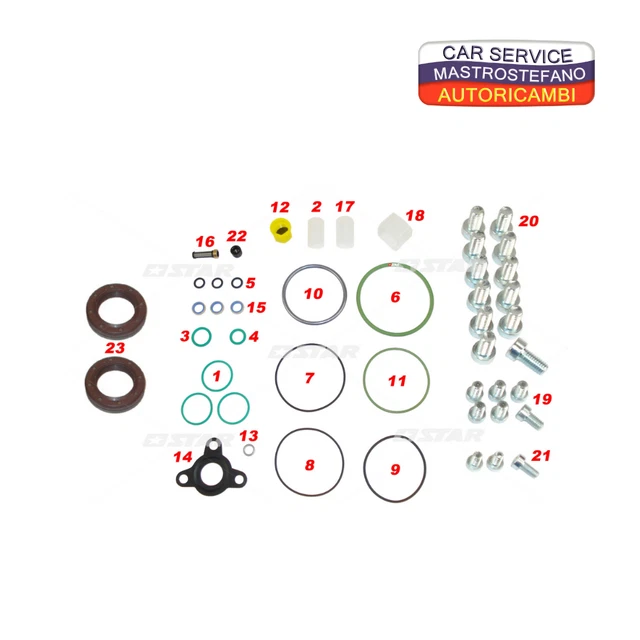 KIT RIPARAZIONE GUARNIZIONE Pompa Carburante Common Rail CP1H - Foto 9