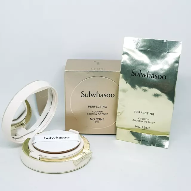 Sulwhasoo Perfecting Cushion No.23N1 Sand 15g + Refill 15g Foundation K-Beauty