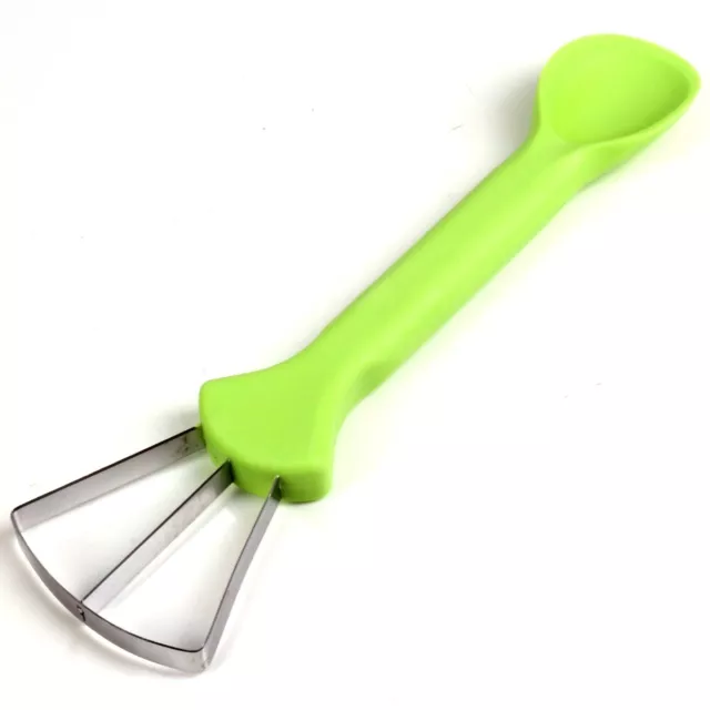 MELON SLICER & SEED SCOOP Stainless Steel Fruit Watermelon Cutter Divider Knife