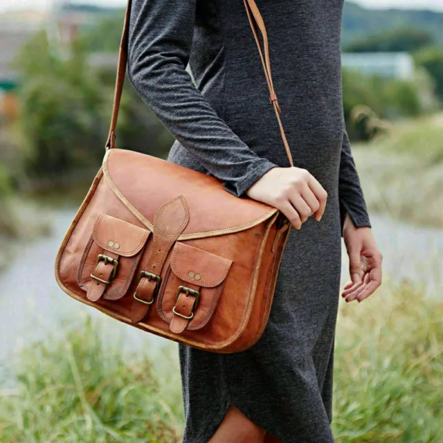 Neuf Handmade Chèvre Cuir Vintage Sac à Main Pour Femmes Bureau Fourre-Tout