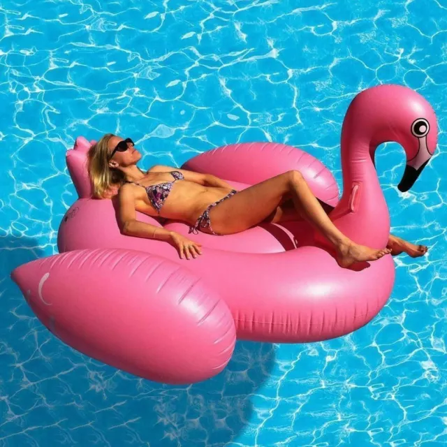 Pool Lounger Beach Giant Inflatable Flamingo Water Float,Ride On  Floating Toy 3