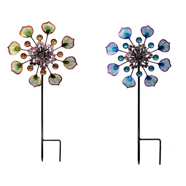 WIND SPINNERS Metal Wind Spinners with Stable Stake 90cm