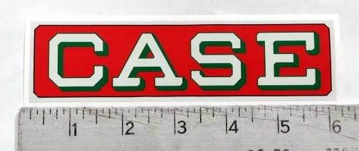 Case Tractors red & green sticker decal