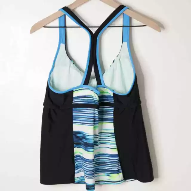 Nike Solar Wind Racerback Colorblock Tankini Swim Top 16 3