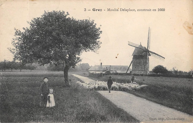 Cpa 60 Grez / Moulin Delaplace