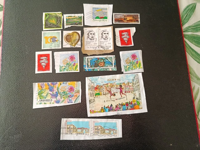 Maroc (1956-...) - MAROC - Lot de 8 timbres Fiscaux sur fragments - L