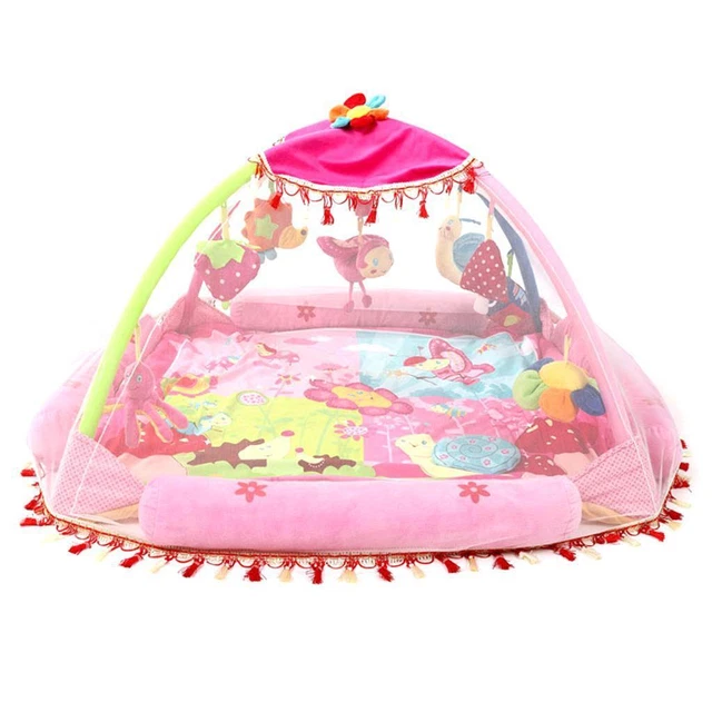 Bébé lit bébé lit de bébé lit couverture canopée moustiquaire filet rouge