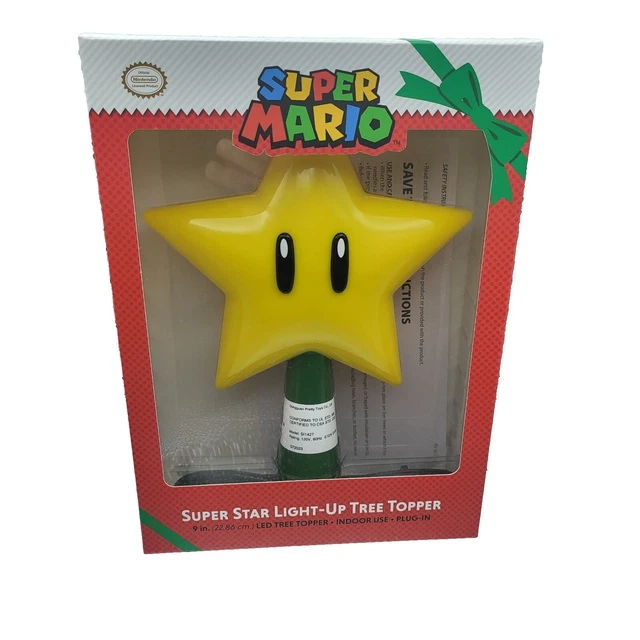 SUPER MARIO TREE Topper Super Star Gen 2 Light Up Plug In 9” £28.90