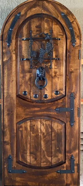 Rustic castle winery farmhouse door alder solid door winery Story book pre hung
