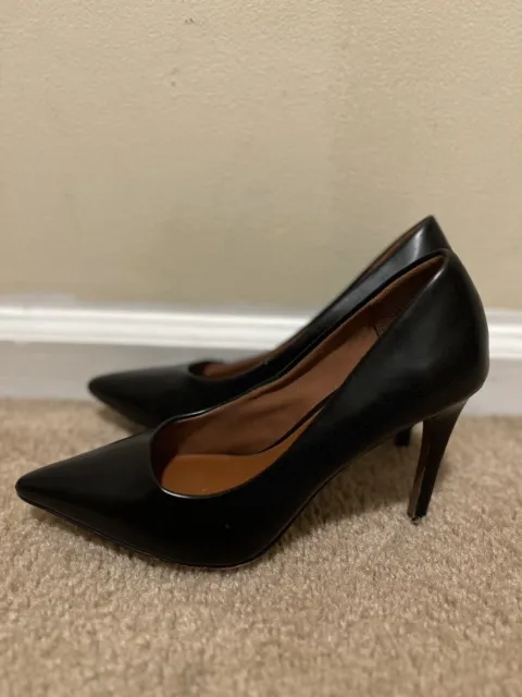 Christian Siriano for Payless Womens Size 7.5W Black Pump Heel Dress Shoes