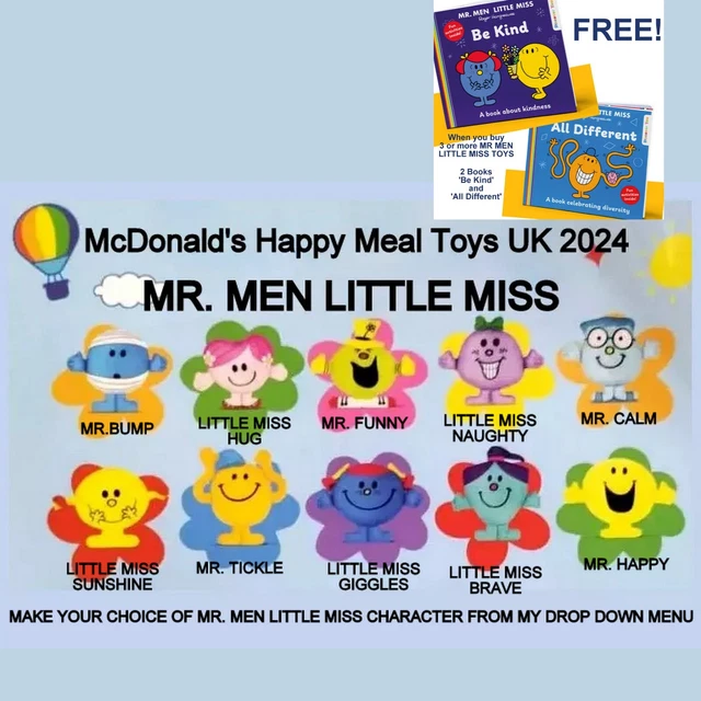 MCDONALD'S HAPPY MEAL Toys UK 2024 Mr MEN LITTLE MISS Make your choice