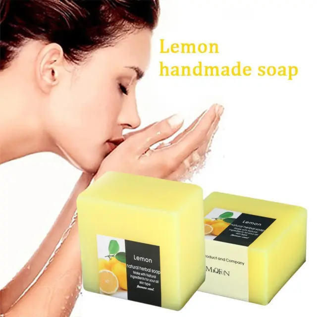 100 g detergente sapone al limone fatto a mano rimozione pori corpo acne NUOVO sbiancante Z6K2