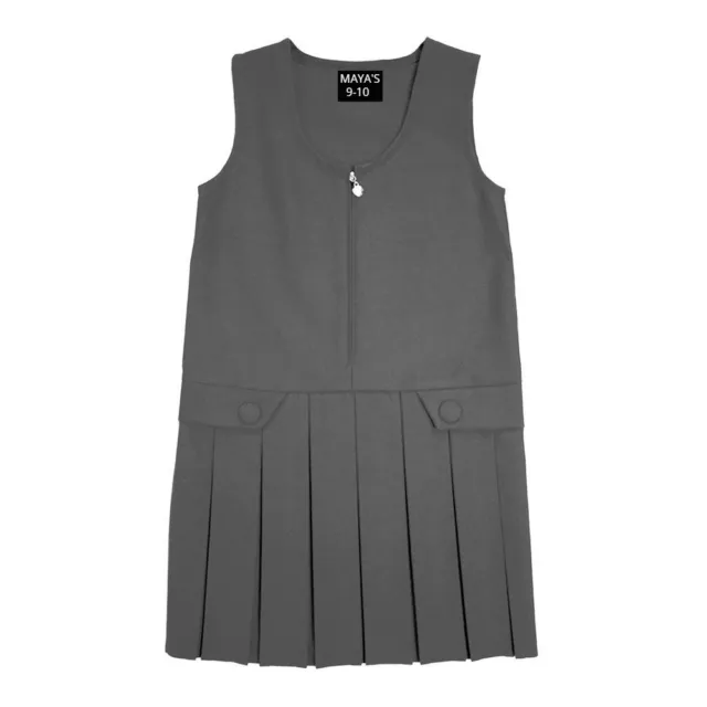 Girls School Pinafore Dress Box Pleated Skirt School Uniform School Dress