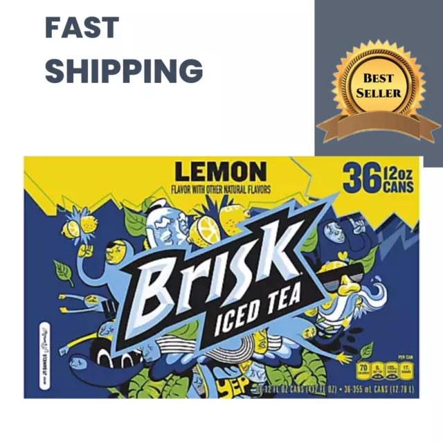 Lipton Brisk Lemon Iced Tea, 36 pk./12 oz. (No Ship to CA,VI,AK,PR)