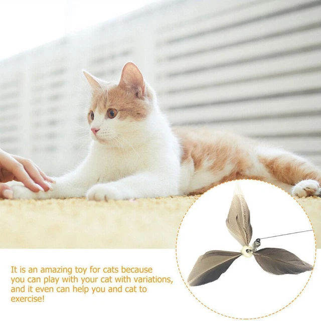 Interactive Feather Toy for Pets Funny Rotating Stick with Teaser Feather