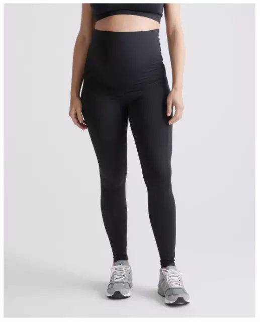 Quince Ultra-Form Performance Leggings Maternity Postpartum 25" Black Size S NEW