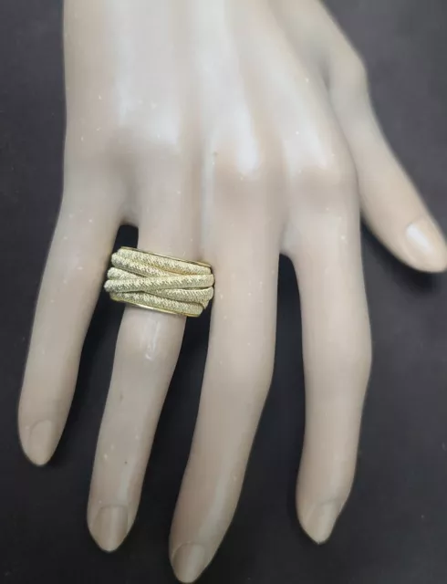 Marco Bicego Italian Design 18k Yellow Gold Seven Strand Woven Cairo Ring SIZE 6 2