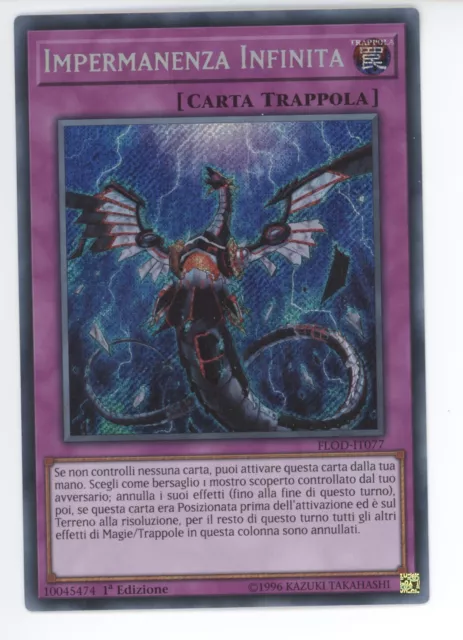 ITALIAN Yugioh Infinite Impermanence FLOD-IT077 Secret Rare 1st Edition NM/LP