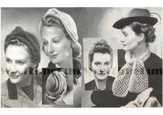Crochet & Knitting Pattern. Vintage 1940s Ladies Brassieres/Bras/Underwear