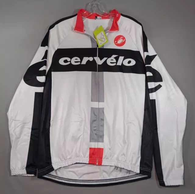Cervelo Cycling Jersey Shirt Mens 2XL Full Zip Long Sleeve New With Tags Poly