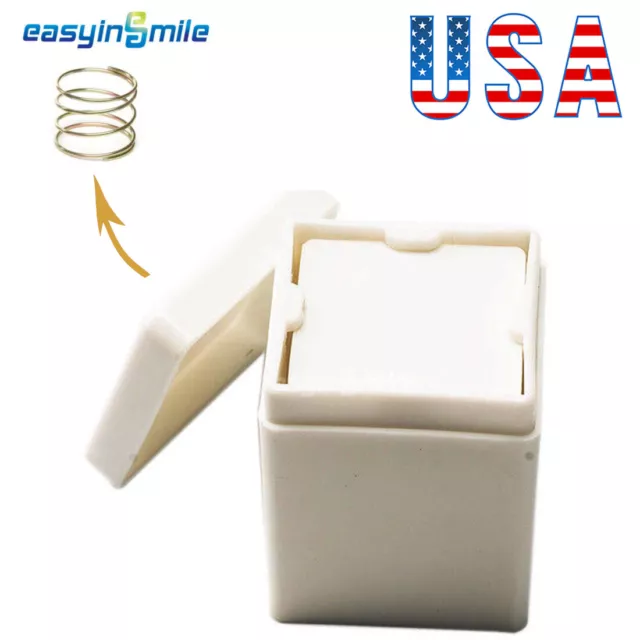 Dental White Gauze/Cotton Pad Sponge Dispenser Holder Spring Loaded Easyinsmile