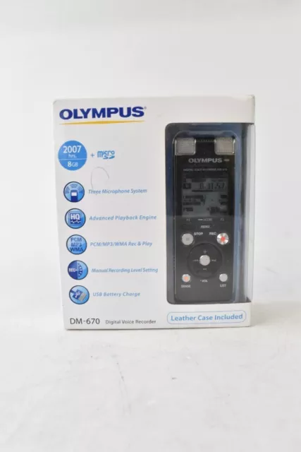 Olympus DM670 Digital Voice Recorder 8GB Brand New Boxed Unopened Untested