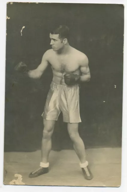 BP758 Carte Photo vintage card RPPC Homme Boxe Boxeur