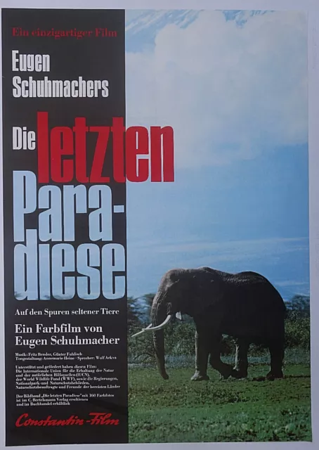 Plakat Poster - Die letzten Paradiese - Constantin-Film - Kinoplakat - Elefant