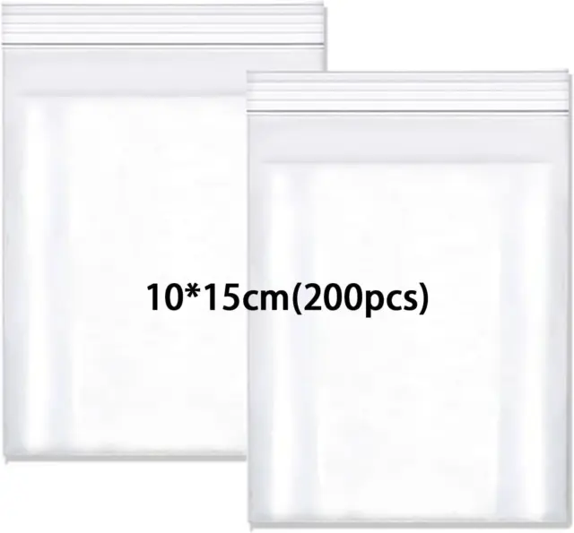 300 pezzi Sacchetti plastica richiudibili Bustine trasparenti piccole 6 *  4cm chiusura ermetica piccoli polietilene con zip Può essere utilizzato per