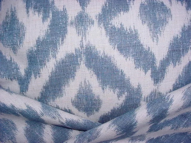 13-1/8Y Lee Jofa 2015142 Lyra Parchemt Aqua Silver Ikat Upholstery Fabric
