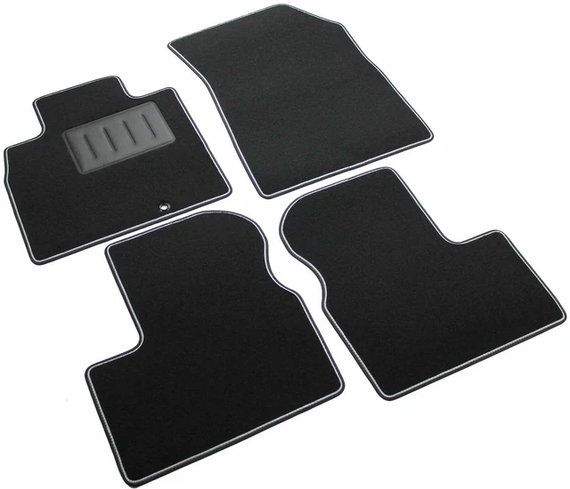 Tapis Sol Nissan Micra K14 2017+ - Sur Mesure Antidérapant - Talonnette Renforcée - Fixation Velcro