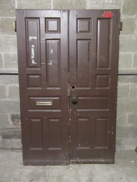 ~ ANTIQUE DOUBLE ENTRANCE FRENCH DOORS  ~ 48 x 75.5 ~  ARCHITECTURAL SALVAGE