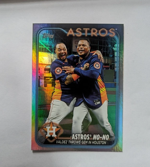 2024 TOPPS SERIES 1 Astros NoNo Checklist Rainbow Foil 329 MLB