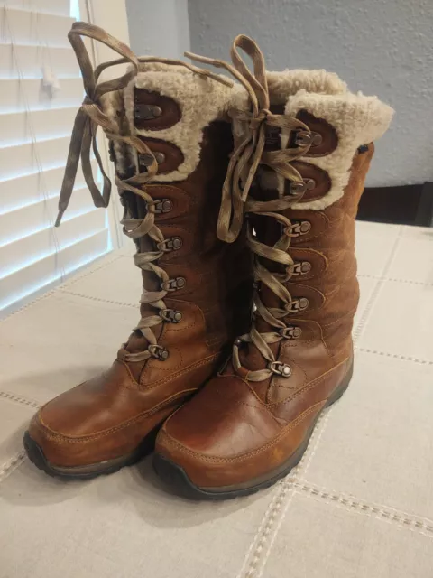 Timberland Willowood Brown Waterproof Insulated Boots Womens Sz  6.5 A11QI 3838