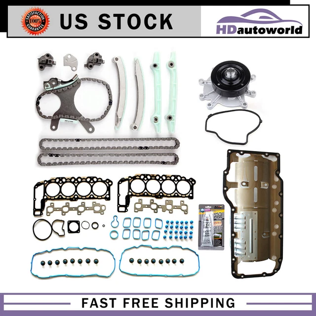 WATER PUMP OIL Pan Gasket Timing Chain Kit 0001 For Dodge Durango 4.7L