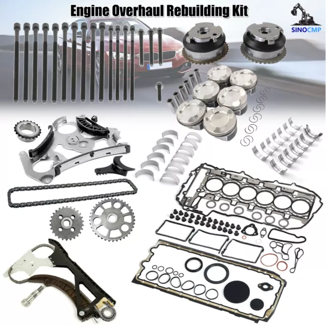 Engine Overhaul Rebuilding Kit Fit For BMW X5 X6 Z4 135i 335i 535i 740i 3.0L