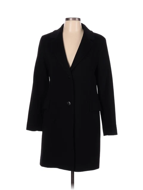 Fleurette Women Black Wool Coat 10